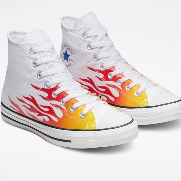 NEW| Converse Chuck Taylor All Star Archive Flames Unisex Shoes - Picture 3 of 15
